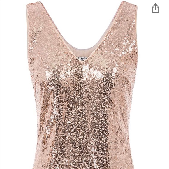 Women's Sleeveless Sparkle Sequin Tops V-Neck - Picture 1 of 4